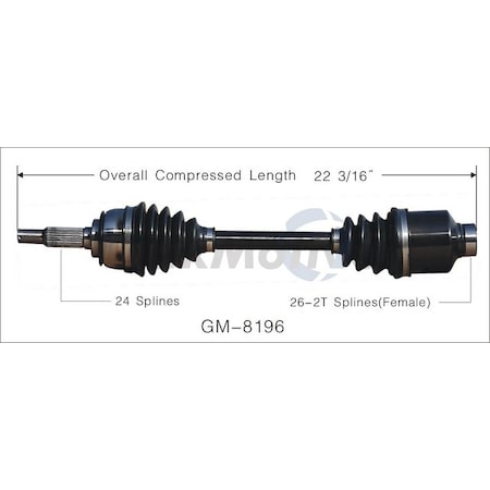Surtrack Axle Cv Axle Shaft, Gm-8196 GM-8196